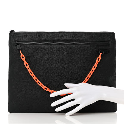 Louis Vuitton Taurillon Monogram Solar Ray A4 Pouch Black 2 of 12