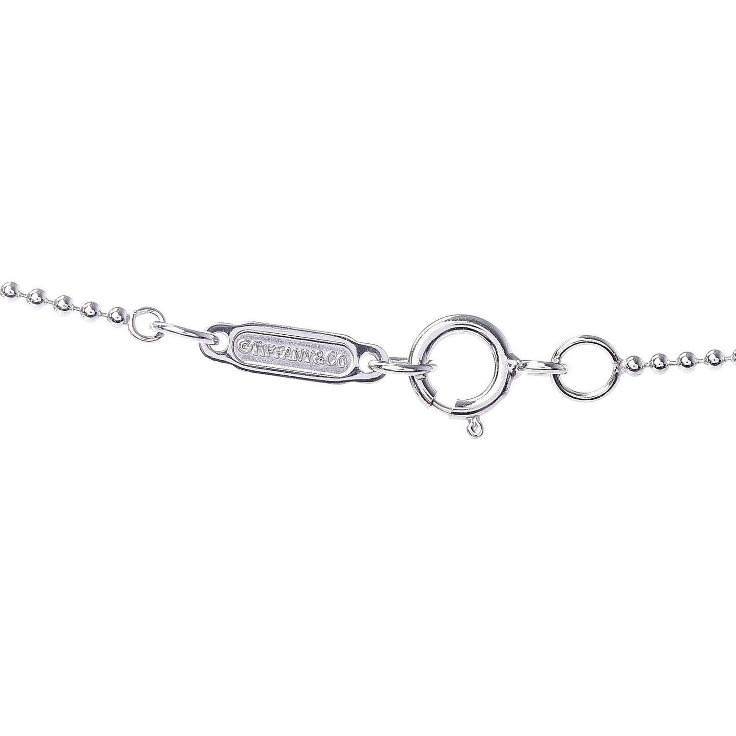 18K White Gold Diamond Knot Key Pendant Necklace