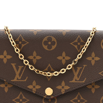 Louis Vuitton Monogram Pochette Felicie Chain Wallet Fuchsia 10 of 13