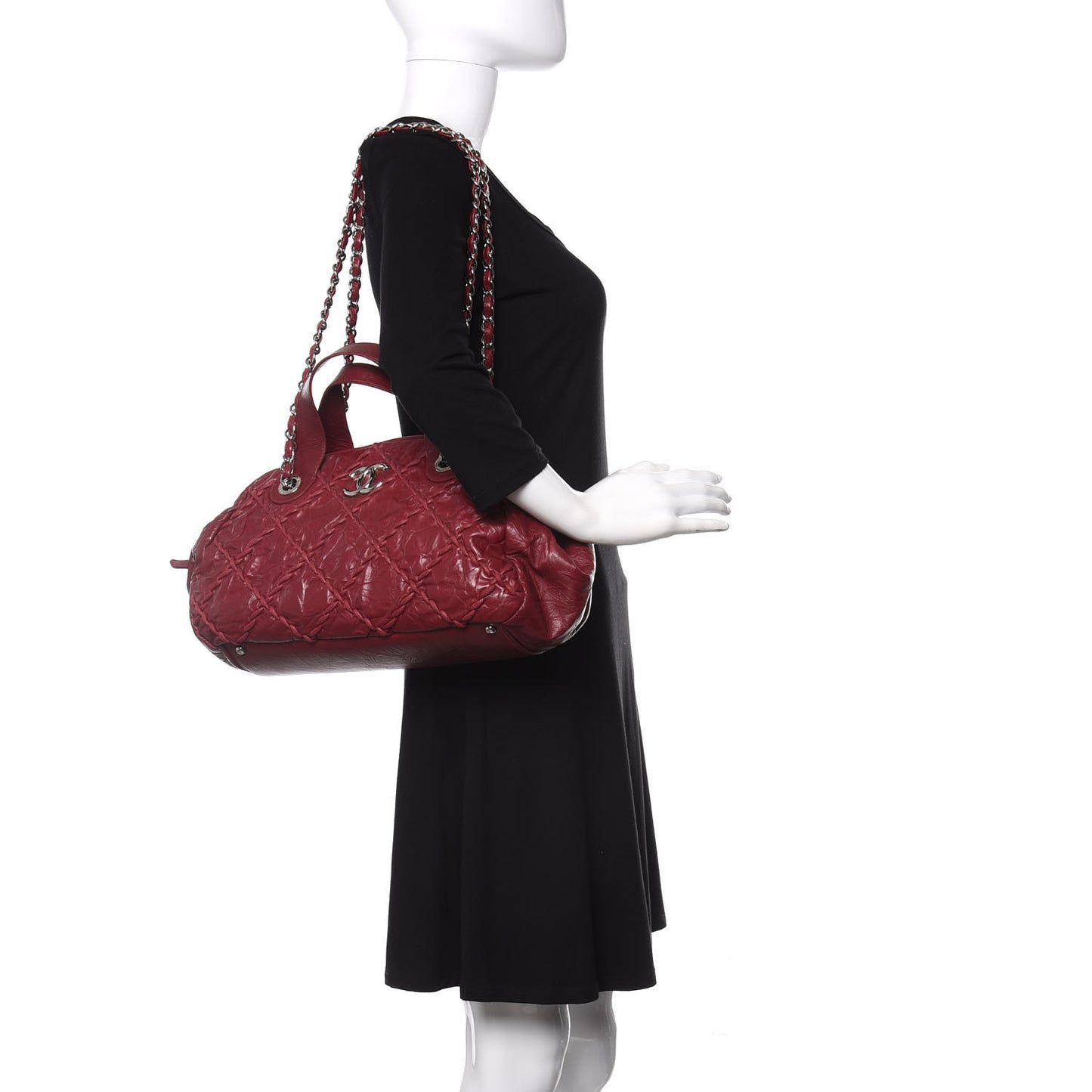 Calfskin Ultra Stitch Bowler Red