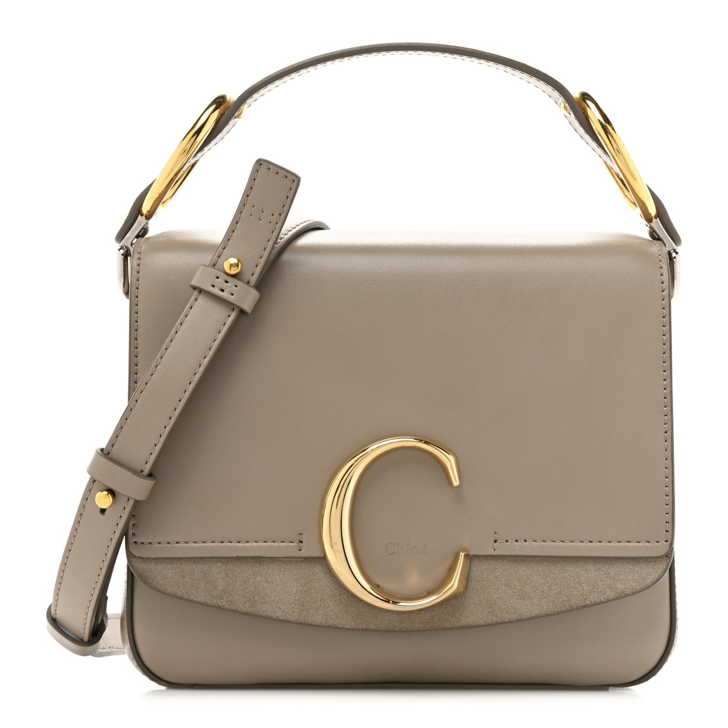 Chloe Calfskin Small C Double Carry Motty Grey 1 of 16