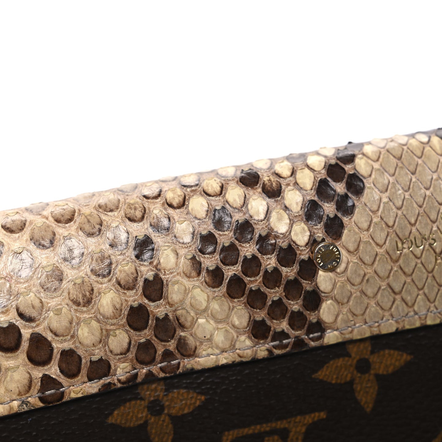 Snakeskin Monogram Pallas Wallet Black