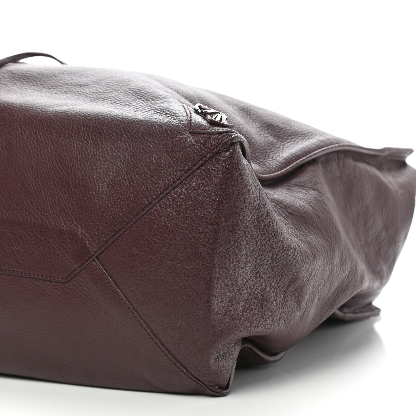 Veau Papier A4 Tote Rouge Aubergine