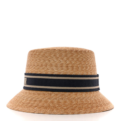 Christian Dior Straw Bucket Hat 58 Natural 4 of 9
