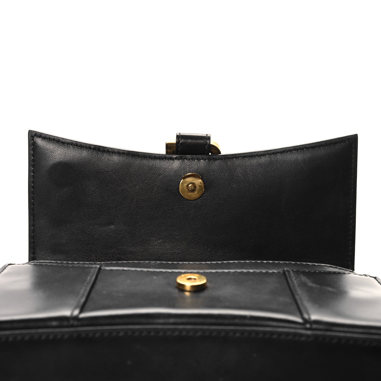 Balenciaga Shiny Box Calfskin Hourglass Chain Bag Black 11 of 12