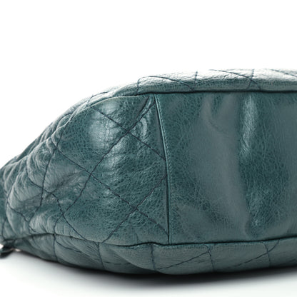 Chanel Glazed Calfskin On The Road Hobo Blue 5 of 9