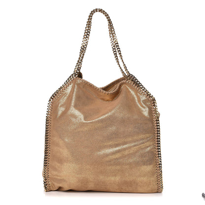 Stella McCartney Metallic Shaggy Deer Big Falabella Tote Gold 3 of 13
