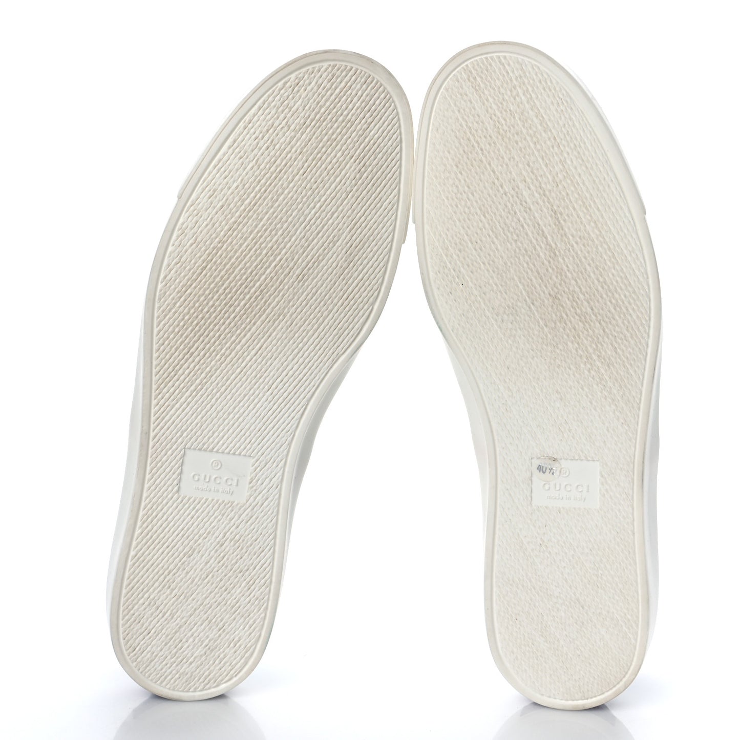 GG Supreme Monogram Blooms Womens Slip On Sneakers 40.5 Beige Blue Navy Red