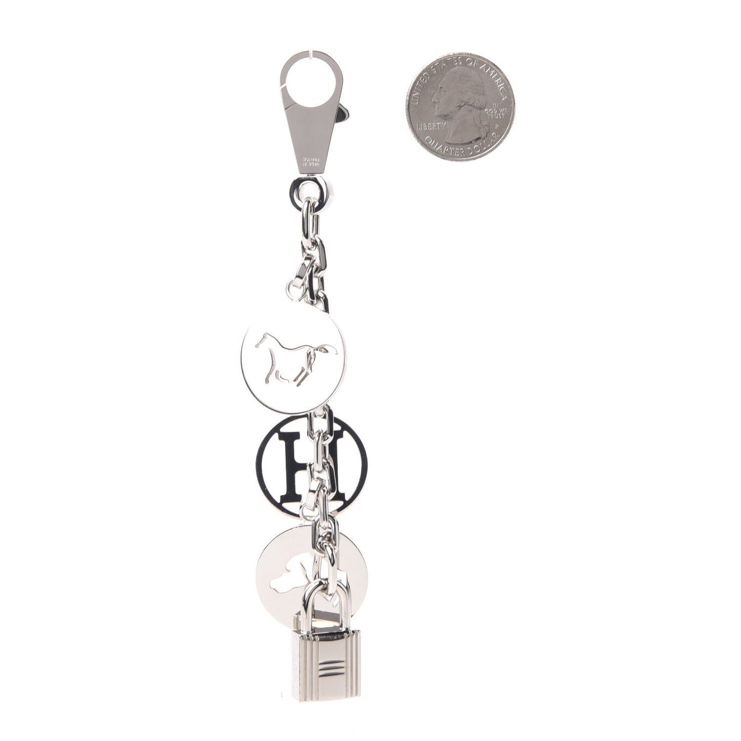 Palladium Breloque Bag Charm Silver