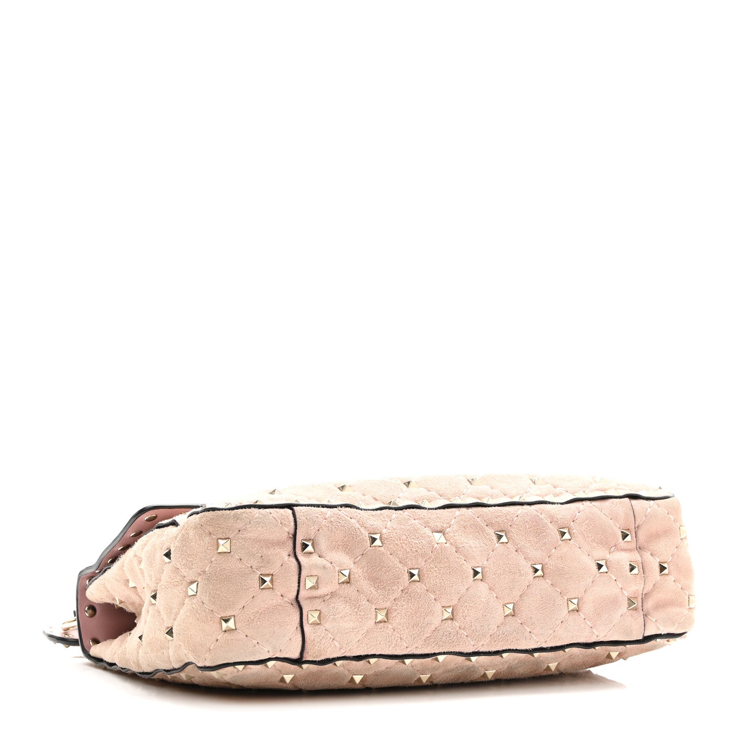 Valentino Garavani Suede Medium Rockstud Spike Shoulder Bag Loto 4 of 9