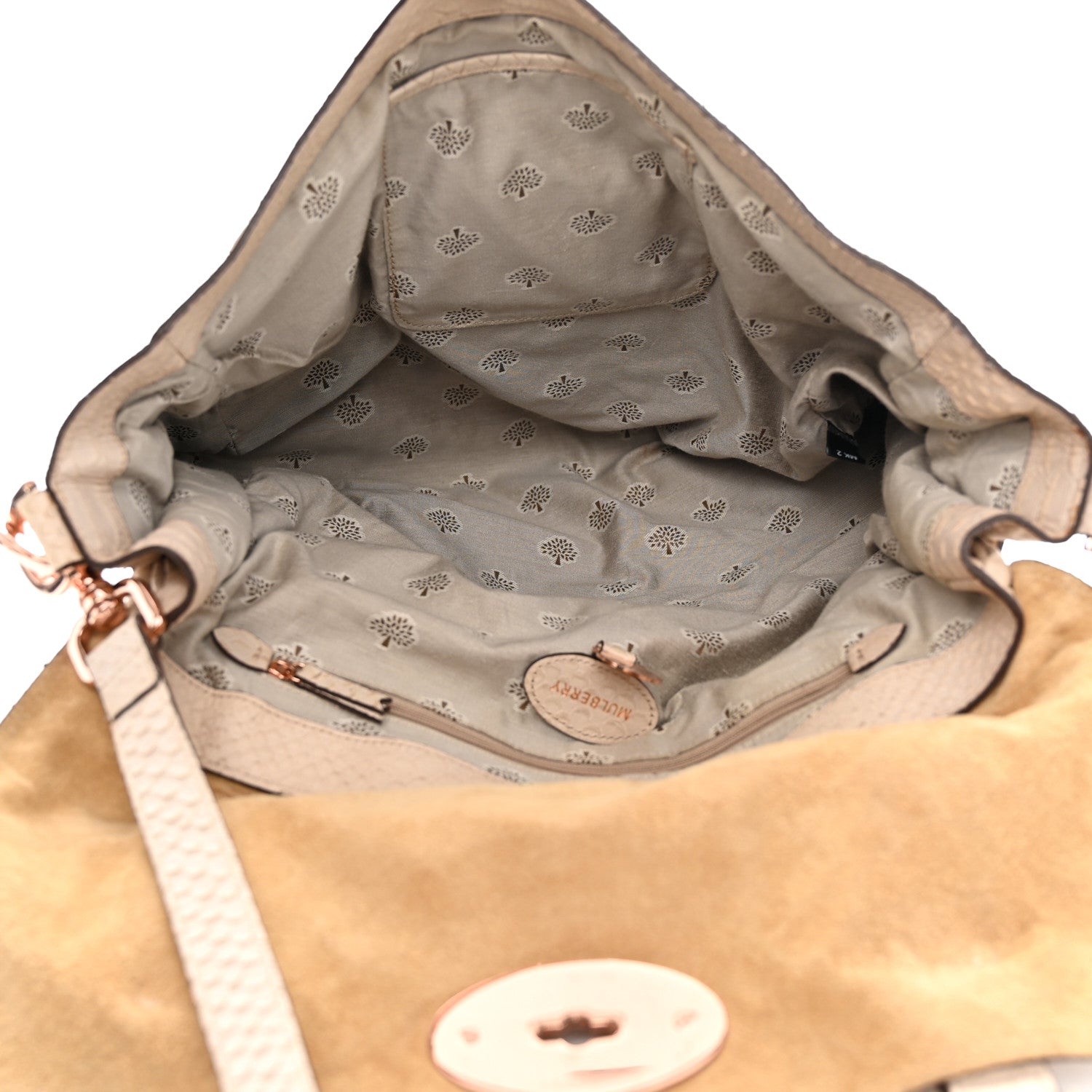 Mulberry Silky Snake Print Oversized Alexa Pebbled Beige 5 of 13