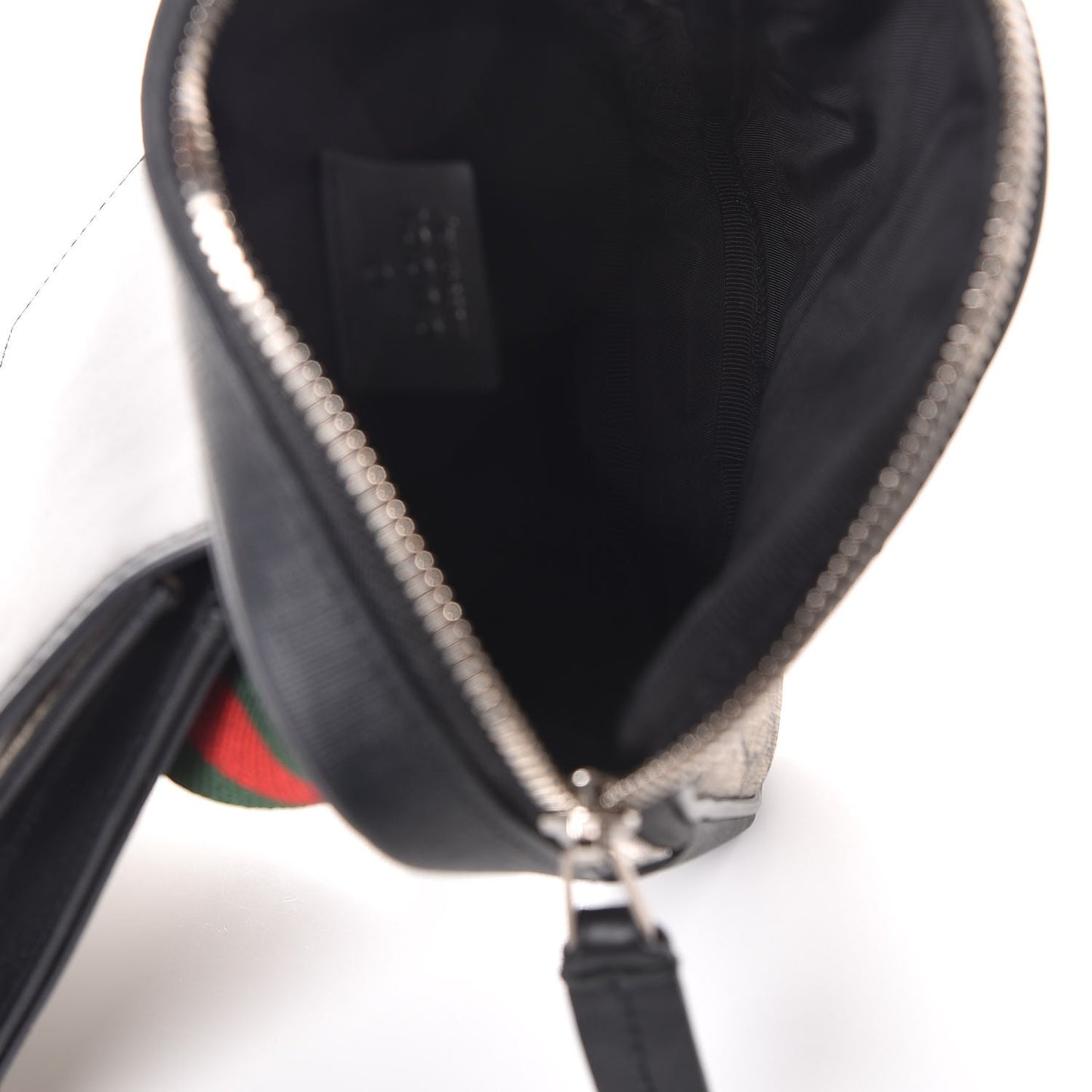 GG Supreme Monogram Web Belt Bag Black