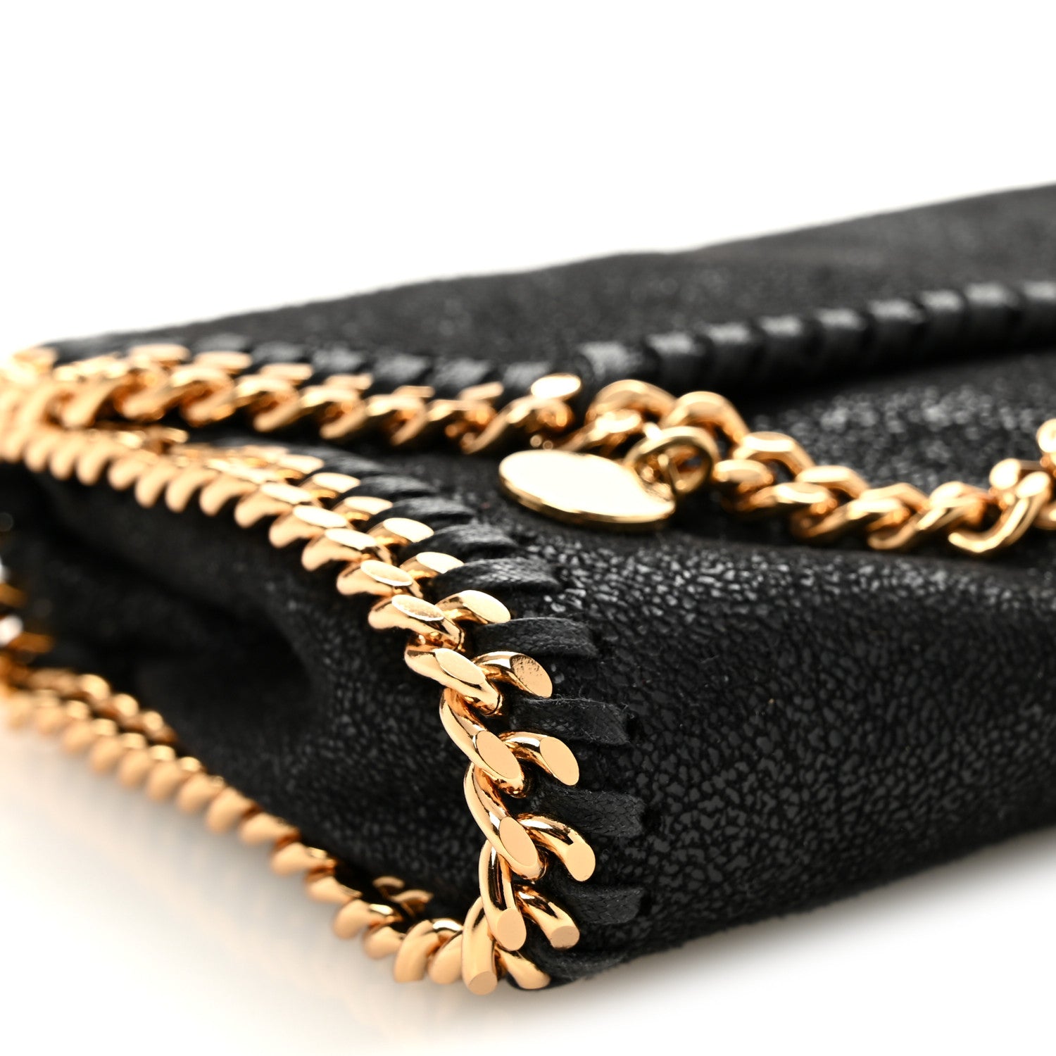 Stella McCartney Shaggy Deer Tiny Fold Over Falabella Tote Black 8 of 9