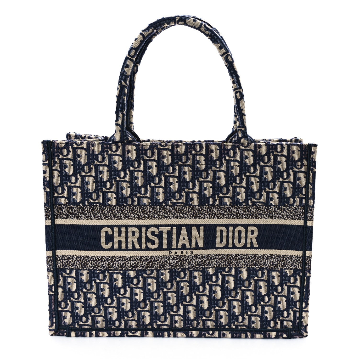 Christian Dior Oblique Medium Book Tote Blue Multicolor 1 of 10
