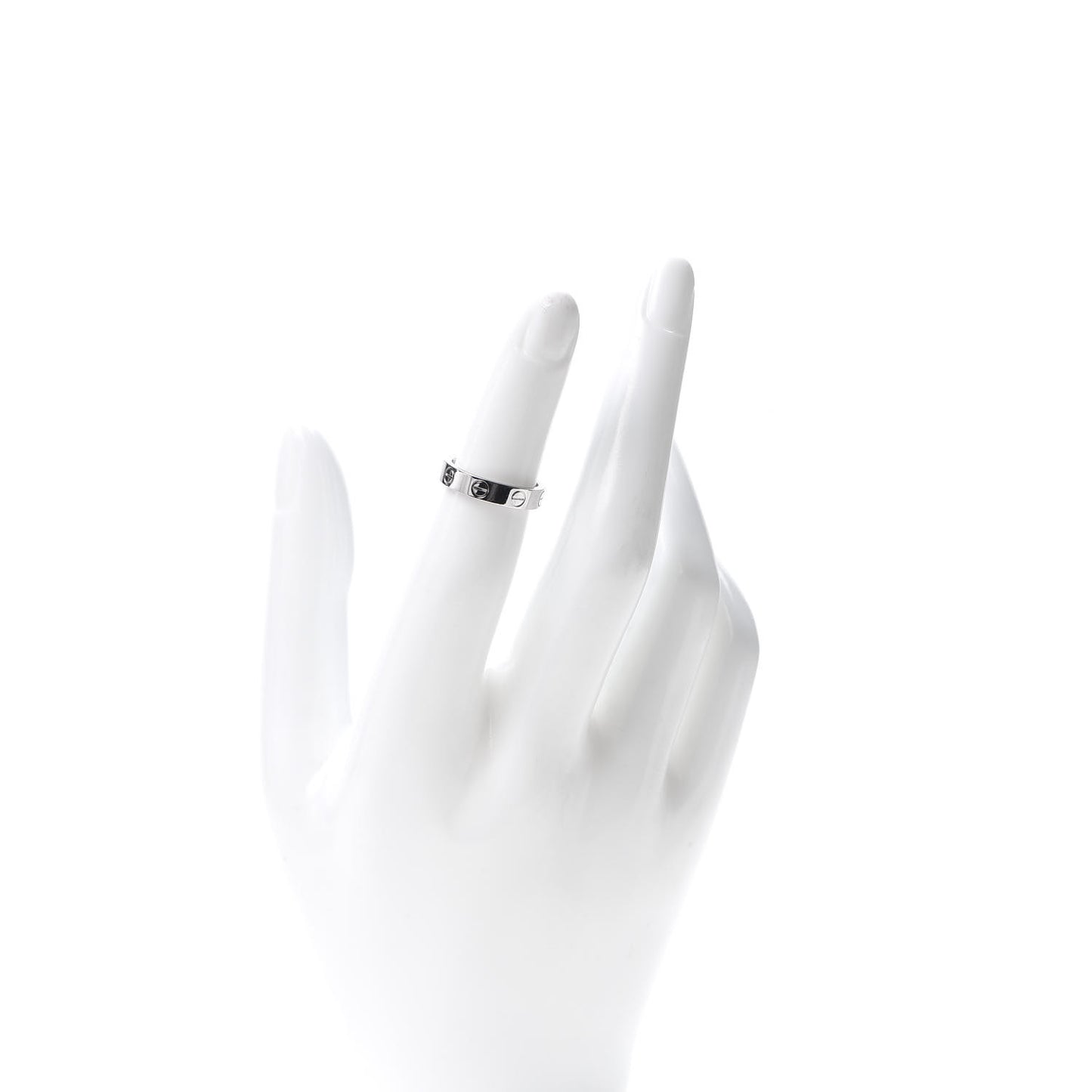 18K White Gold 3.5mm LOVE Wedding Band Ring 47 4
