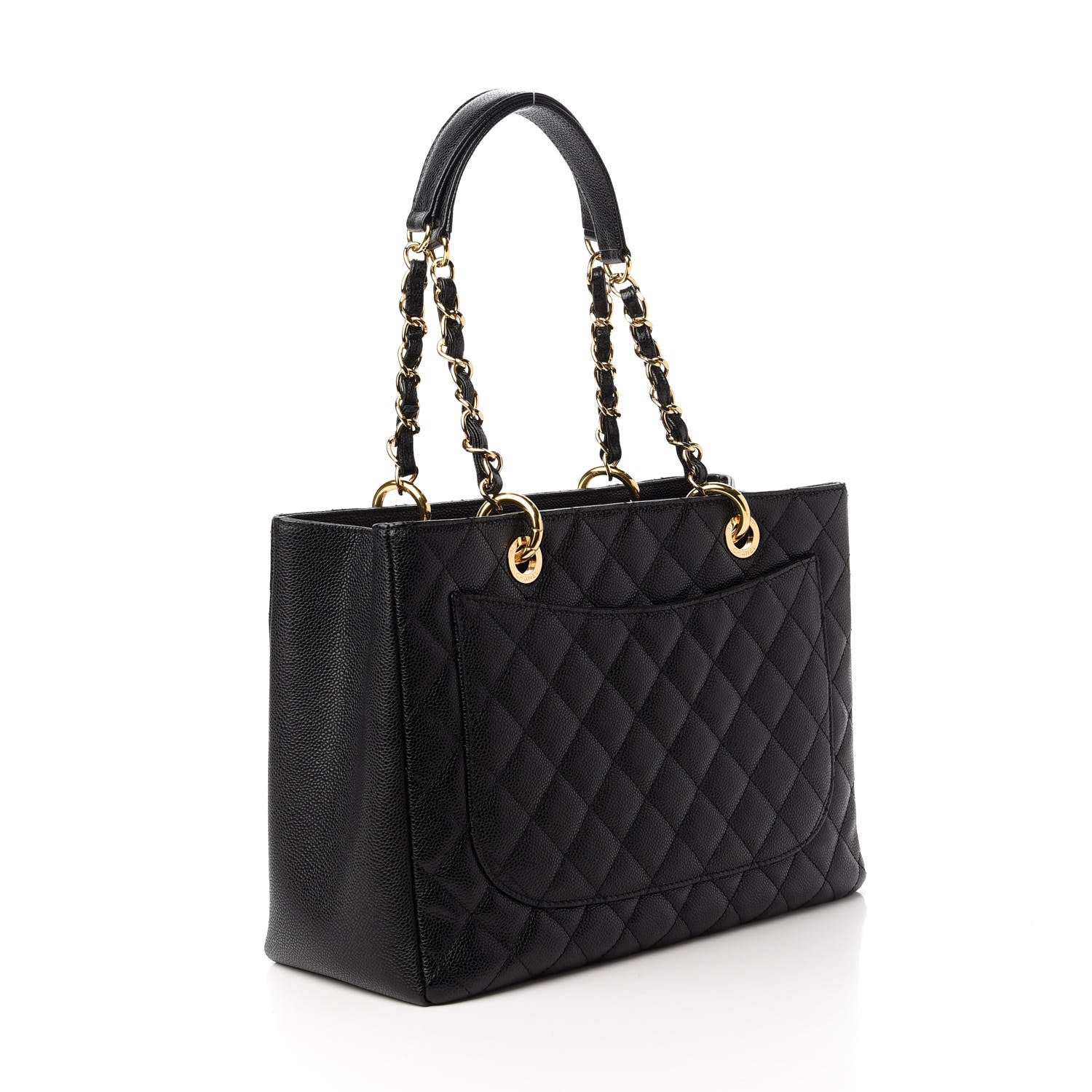 Chanel Caviar Quilted Grand Shopping Tote GST Black 3 of 10
