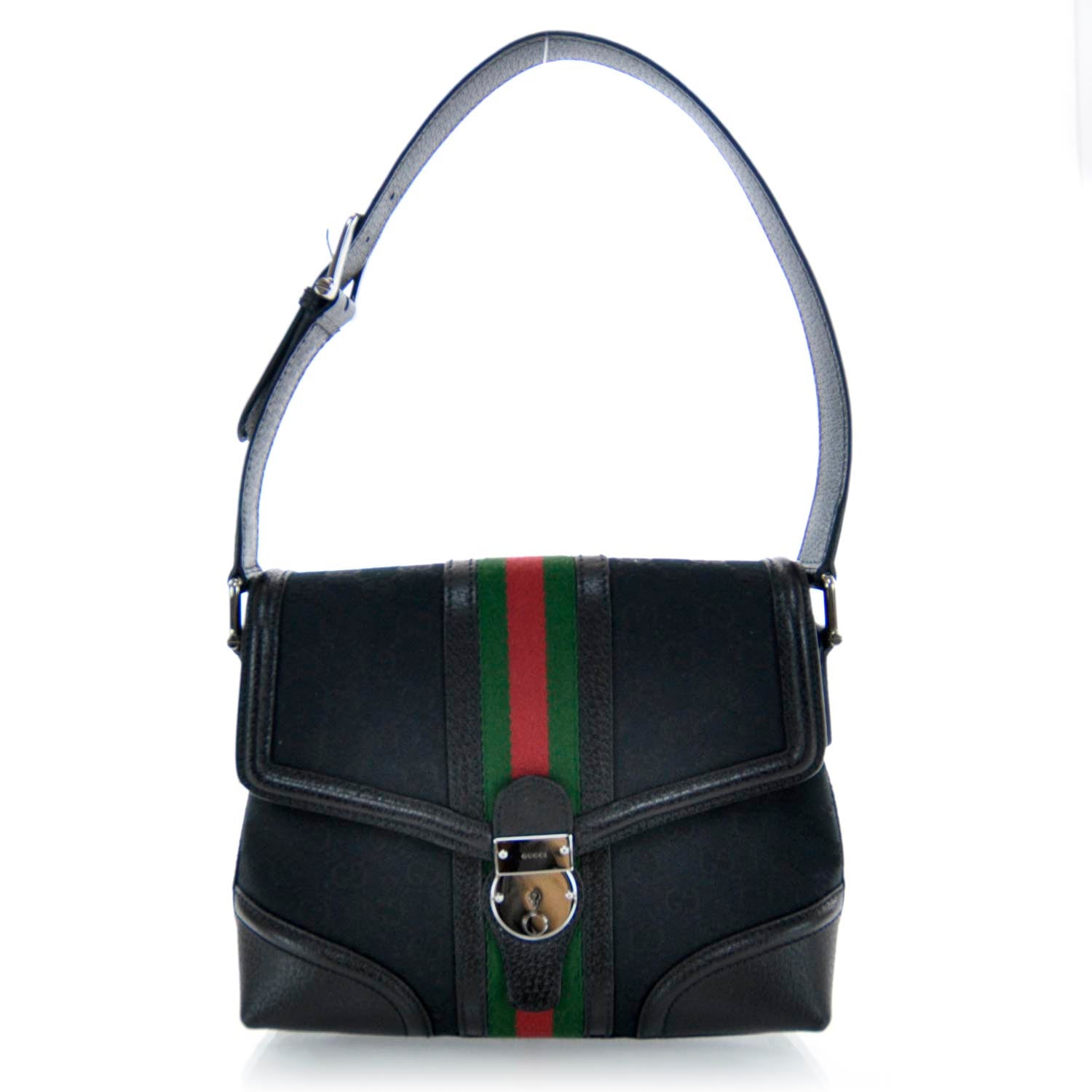 Gucci Monogram Treasure Flap Black 1 of 8