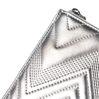 Chanel Metallic Lambskin Chevron Quilted Large Cosmetic Case 11 of 12