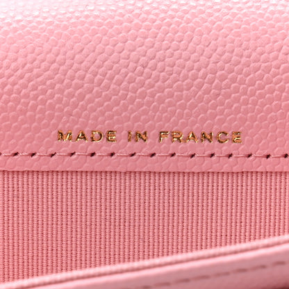 Chanel Caviar Quilted Flap Card Holder Wallet Light Pink 7 of 8