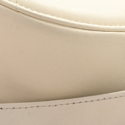 Chanel Lambskin Quilted Chanel 19 Round Clutch With Chain White 12 of 14