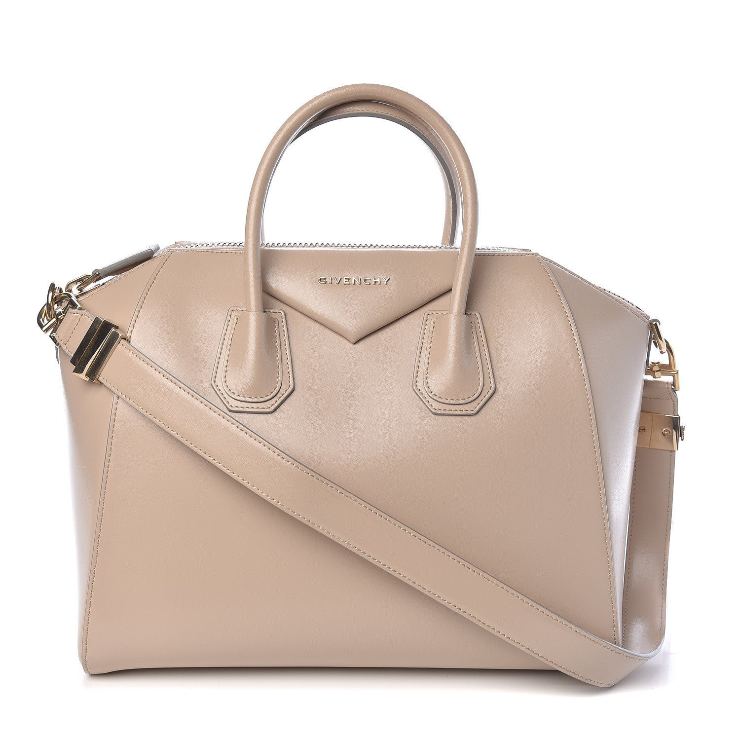 Givenchy Shiny Lord Calfskin Medium Antigona Sand 1 of 10