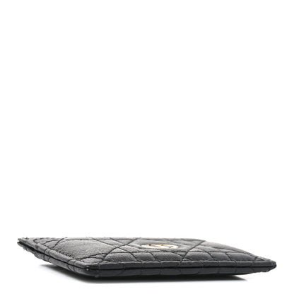 Christian Dior Supple Calfskin Cannage Caro Freesia Card Holder Black 4 of 7