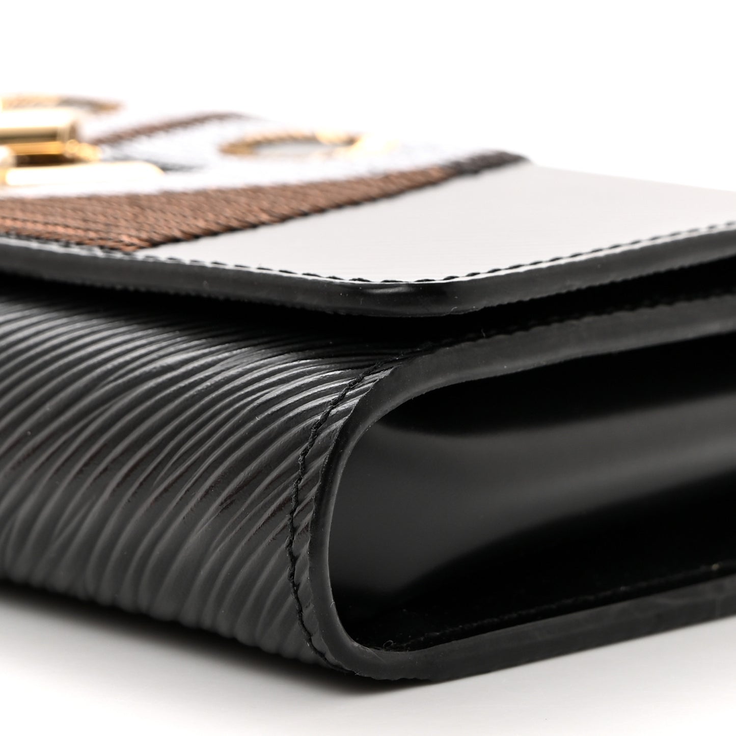 Epi Sequin Night Bird Twist Chain Wallet Black