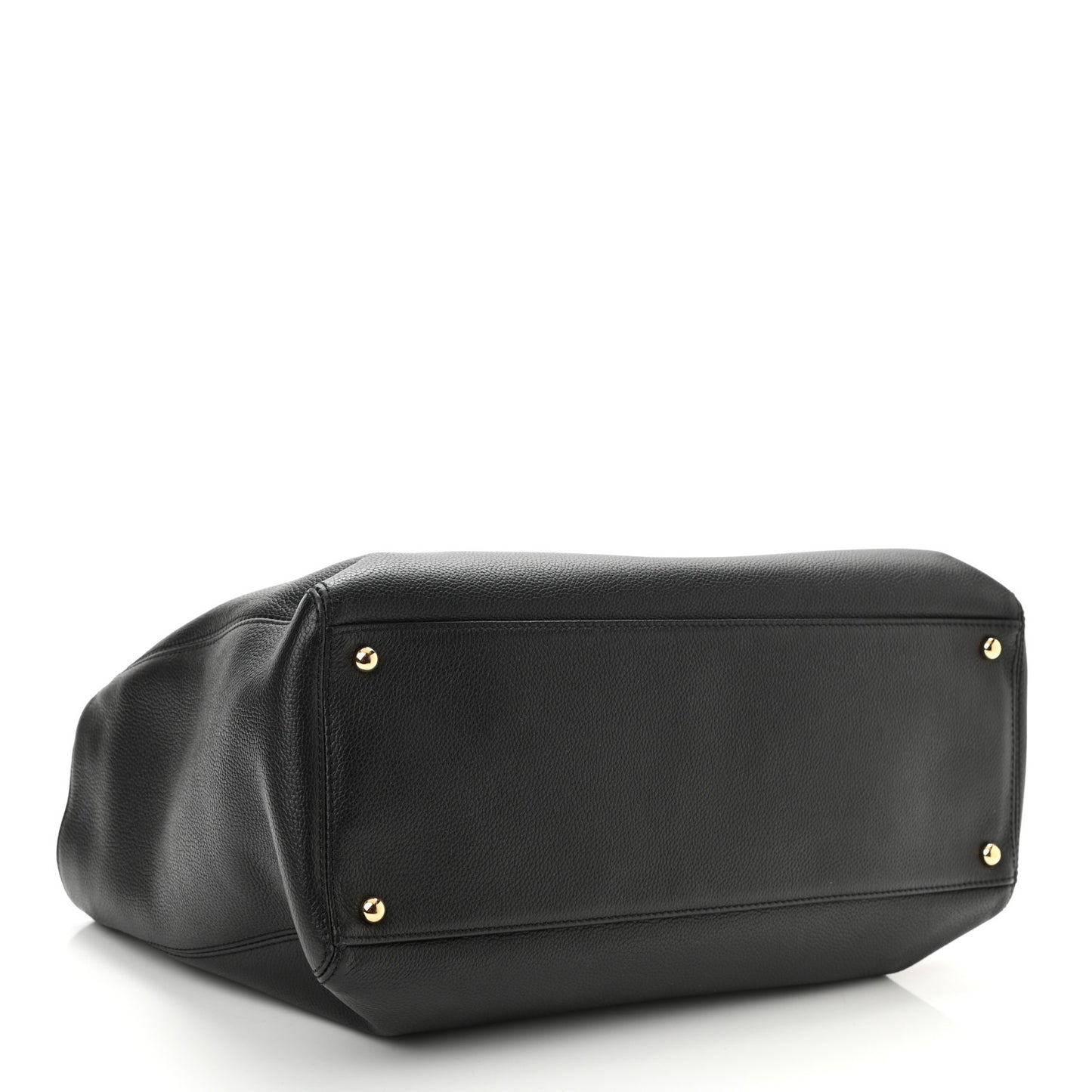 Calfskin Cerf Executive Shopper Tote Black