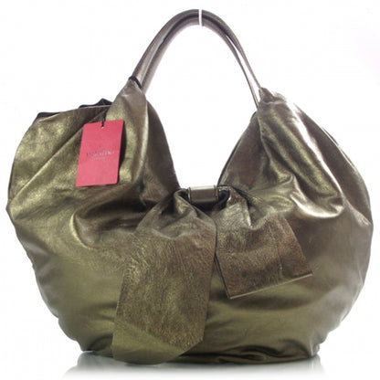 Valentino Garavani Metallic Nappa Bow Hobo Bronze 1 of 11
