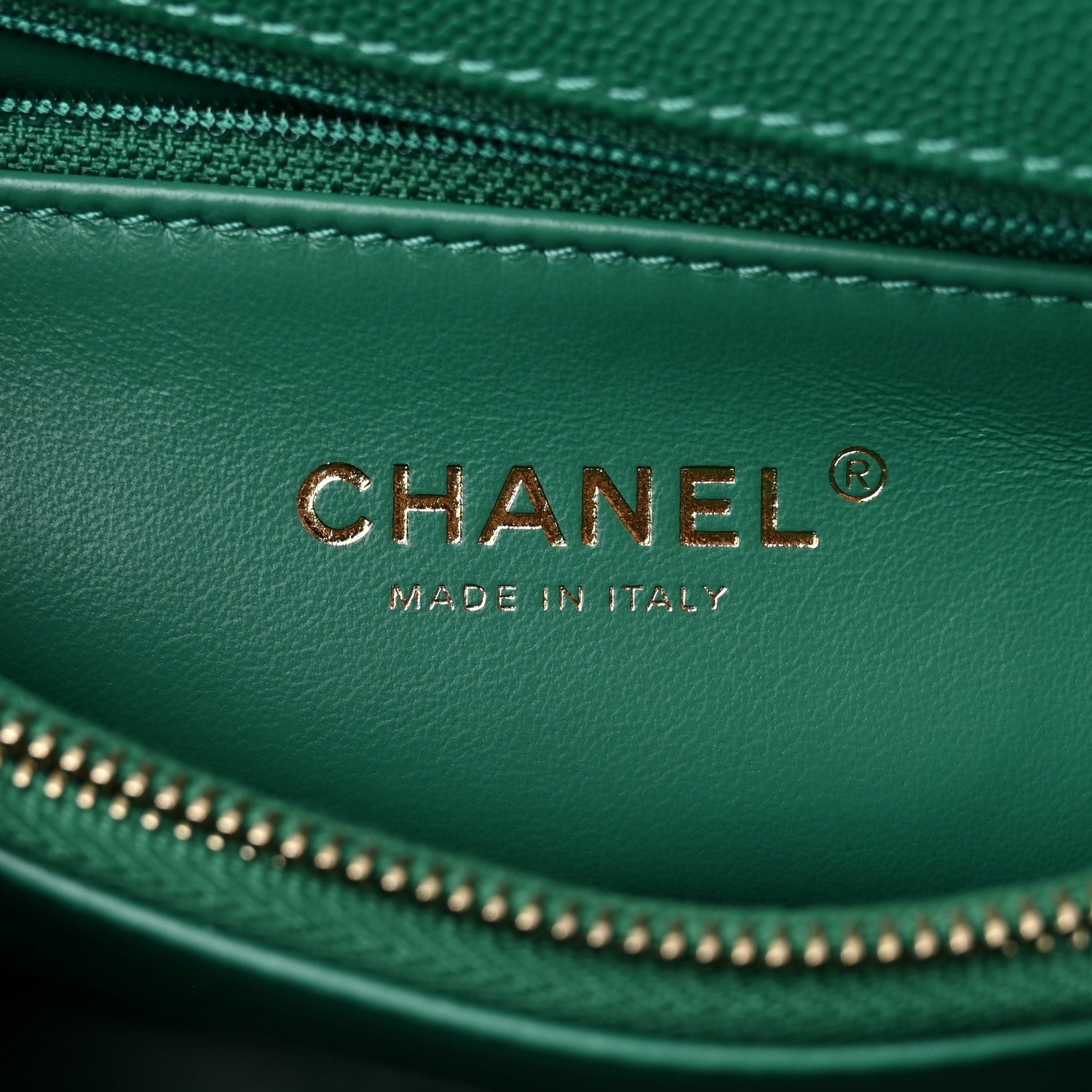 Chanel Caviar Quilted Small Coco Handle Flap Green 6 of 10