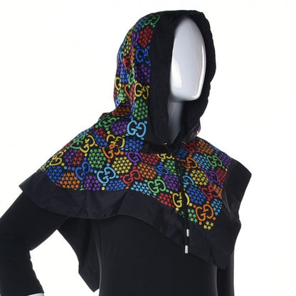 Gucci Silk Nylon Monogram Psychedelic Rain Hood Black 2 of 8
