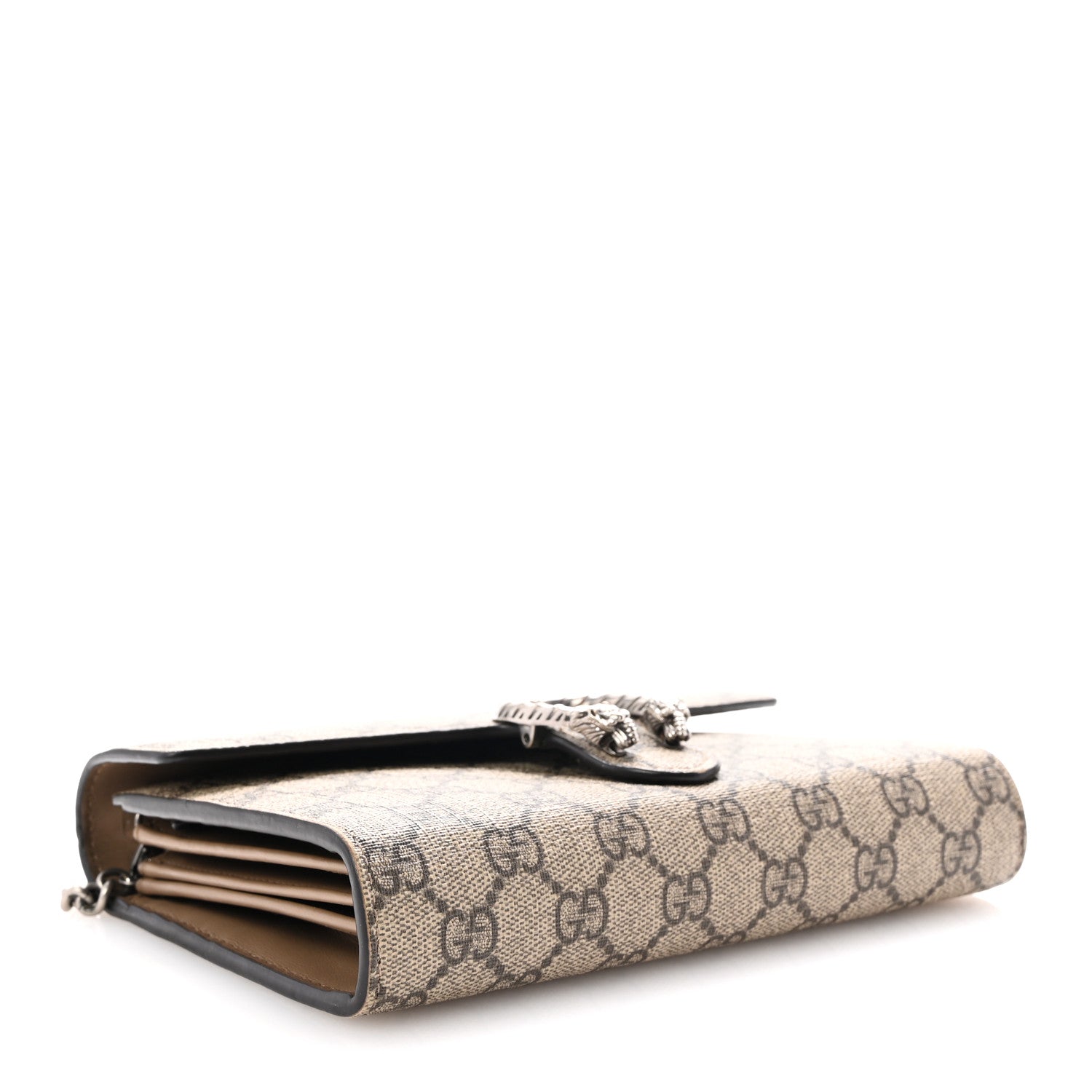 Gucci GG Supreme Monogram Mini Dionysus Chain Wallet Beige Taupe 4 of 12