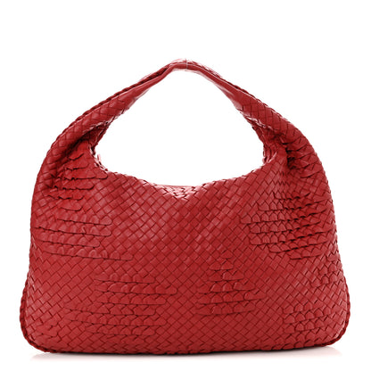 Bottega Veneta Nappa Intrecciato Ruffle Large Veneta Hobo Red 1 of 11