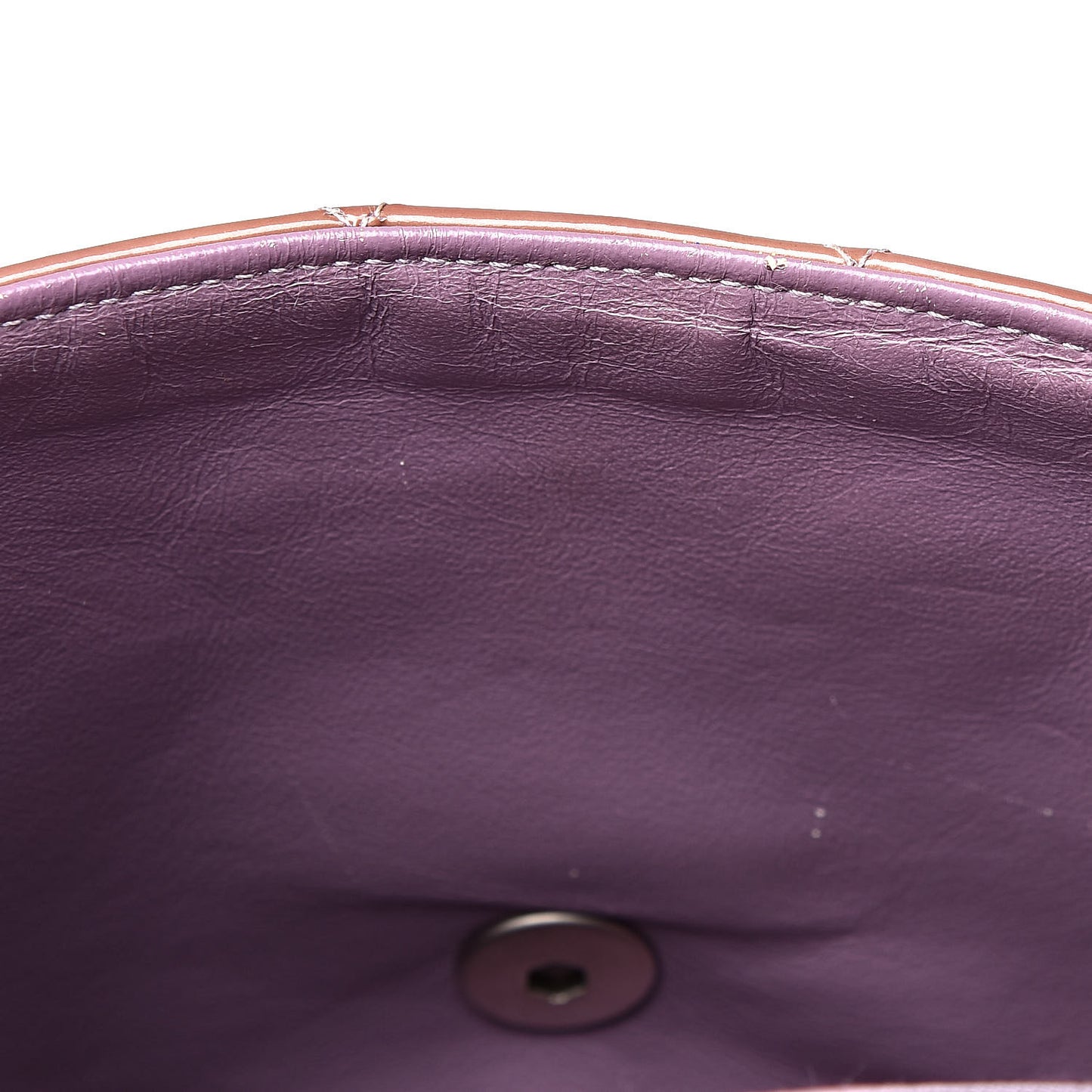 Patent Quilted Medium Single Flap Beige