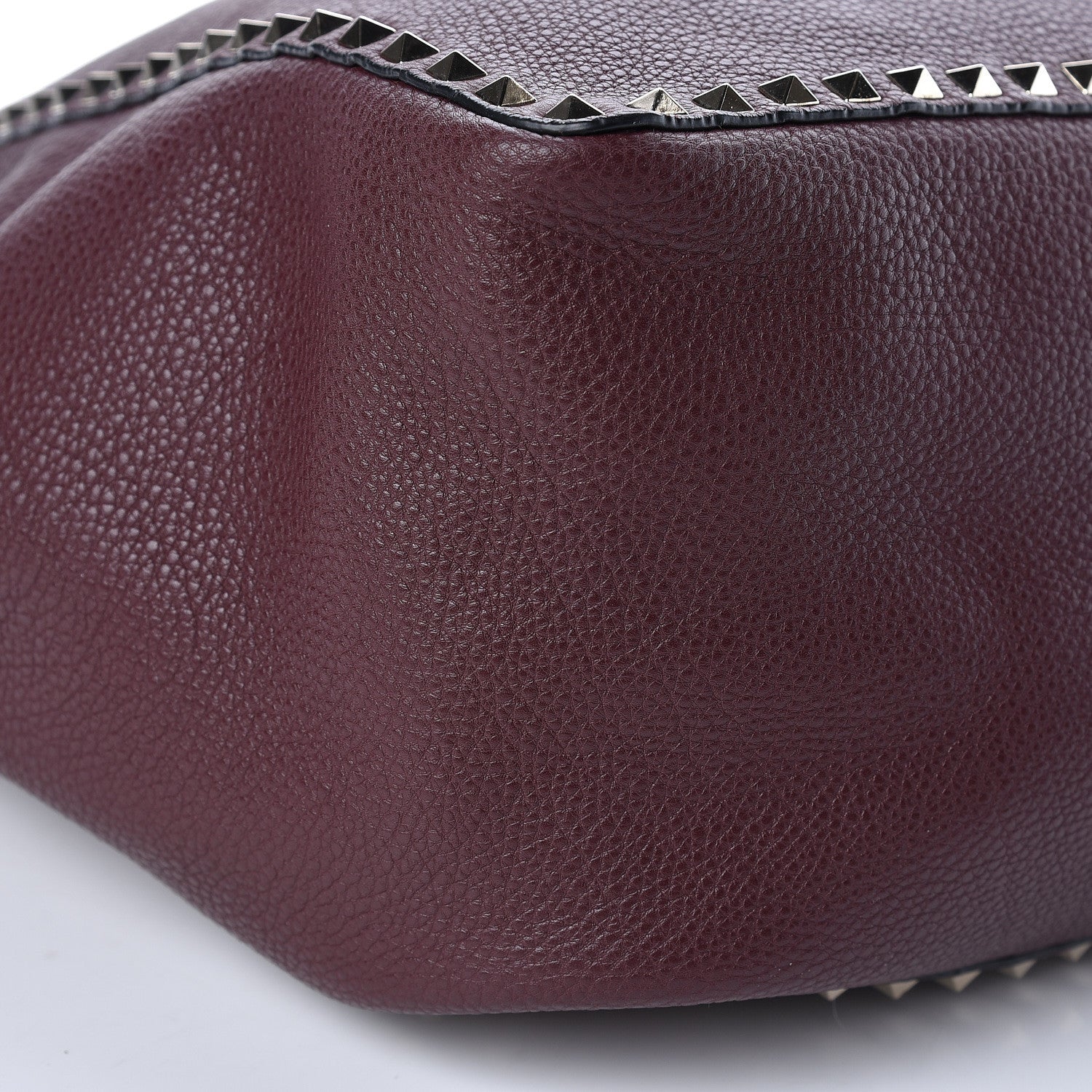 Valentino Garavani Grained Calfskin Large Rockstud Reversible Tote Light Cuir Rubin 13 of 16