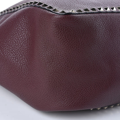 Valentino Garavani Grained Calfskin Large Rockstud Reversible Tote Light Cuir Rubin 13 of 16