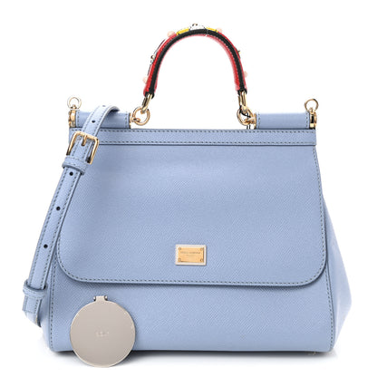 Dolce & Gabbana Dauphine Embroidered Small Miss Sicily Satchel Fiordaliso 1 of 8