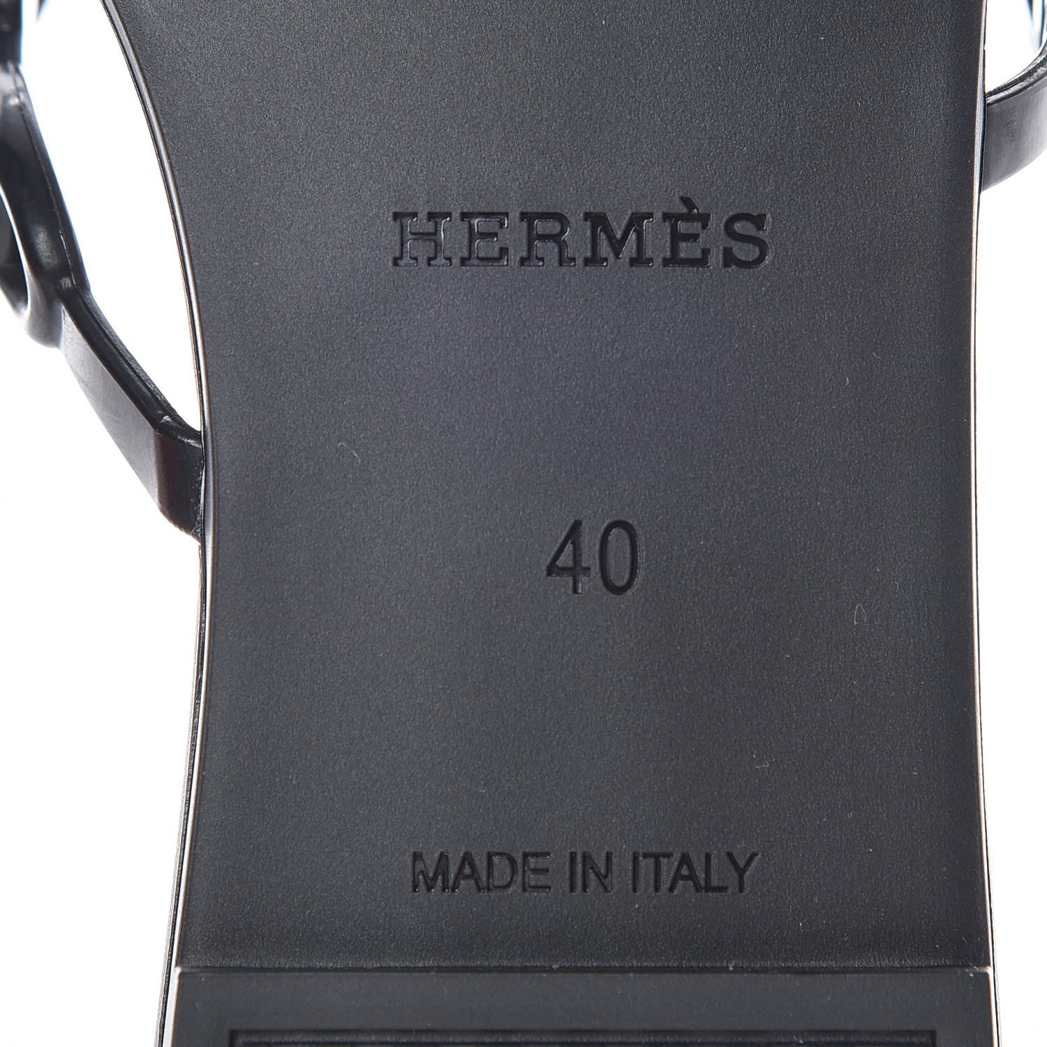 Hermes Rubber Chaine d'Ancre Rivage Sandals 40 Black 7 of 8