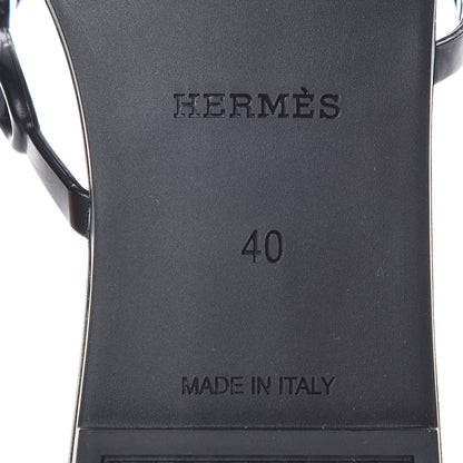 Hermes Rubber Chaine d'Ancre Rivage Sandals 40 Black 7 of 8