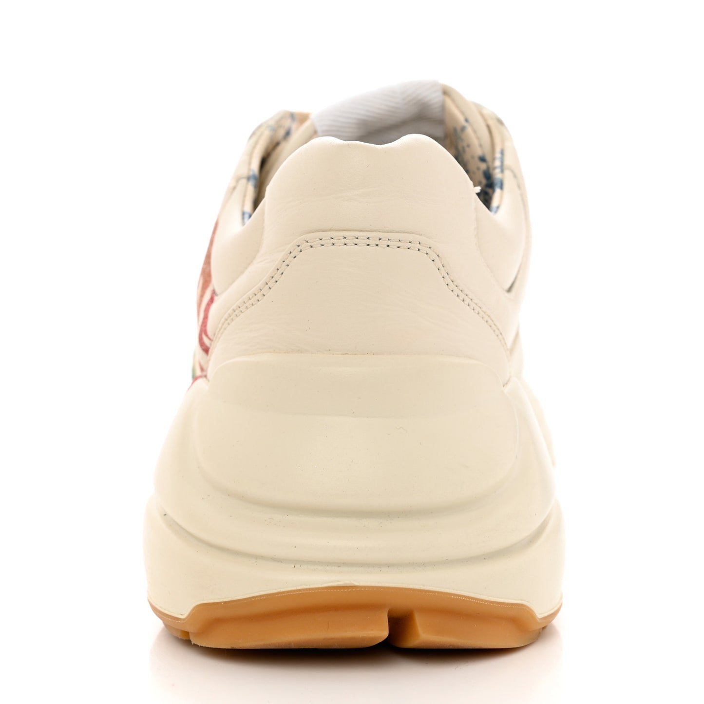 Calfskin Glitter Game Logo Womens Rhyton Sneakers 37 Mystic White