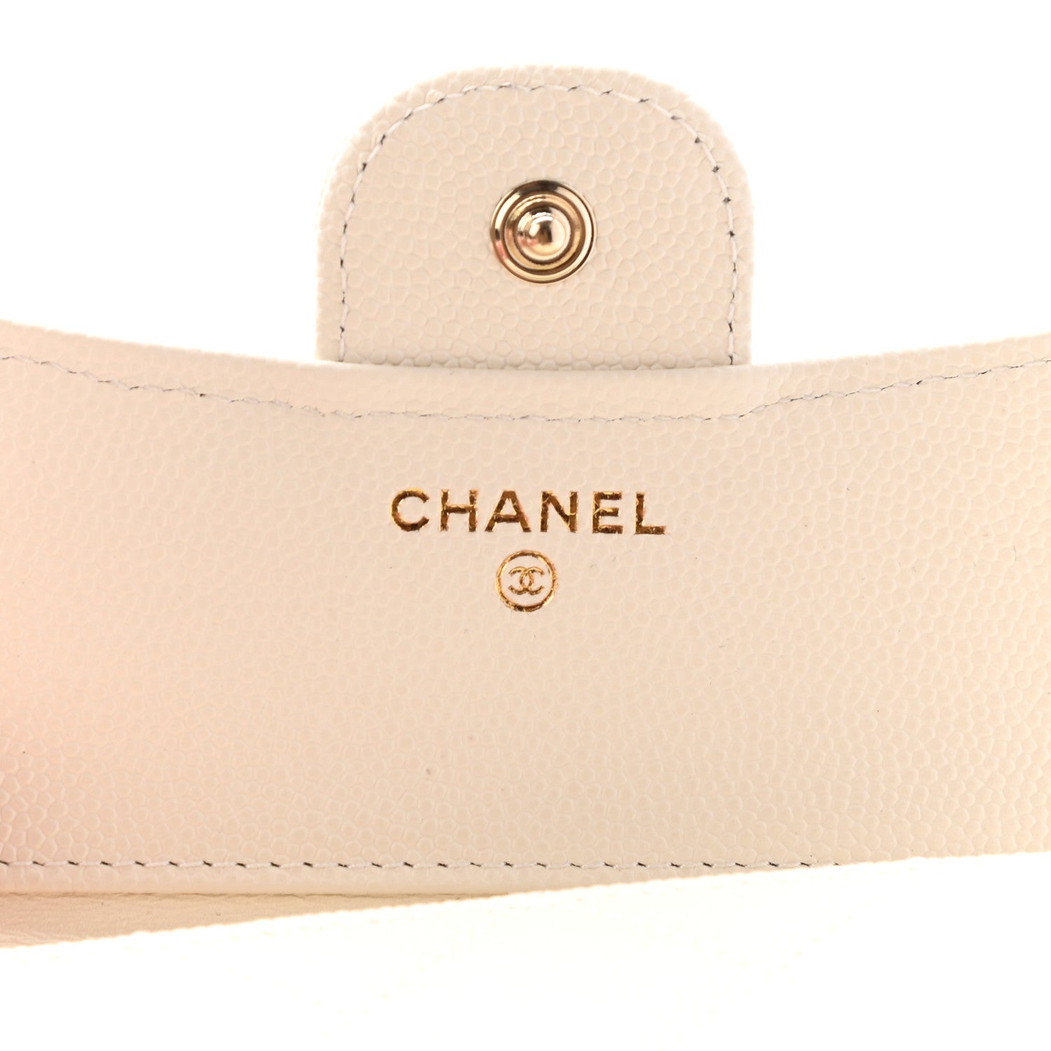 Chanel Caviar Quilted Compact Flap Wallet White 6 of 7