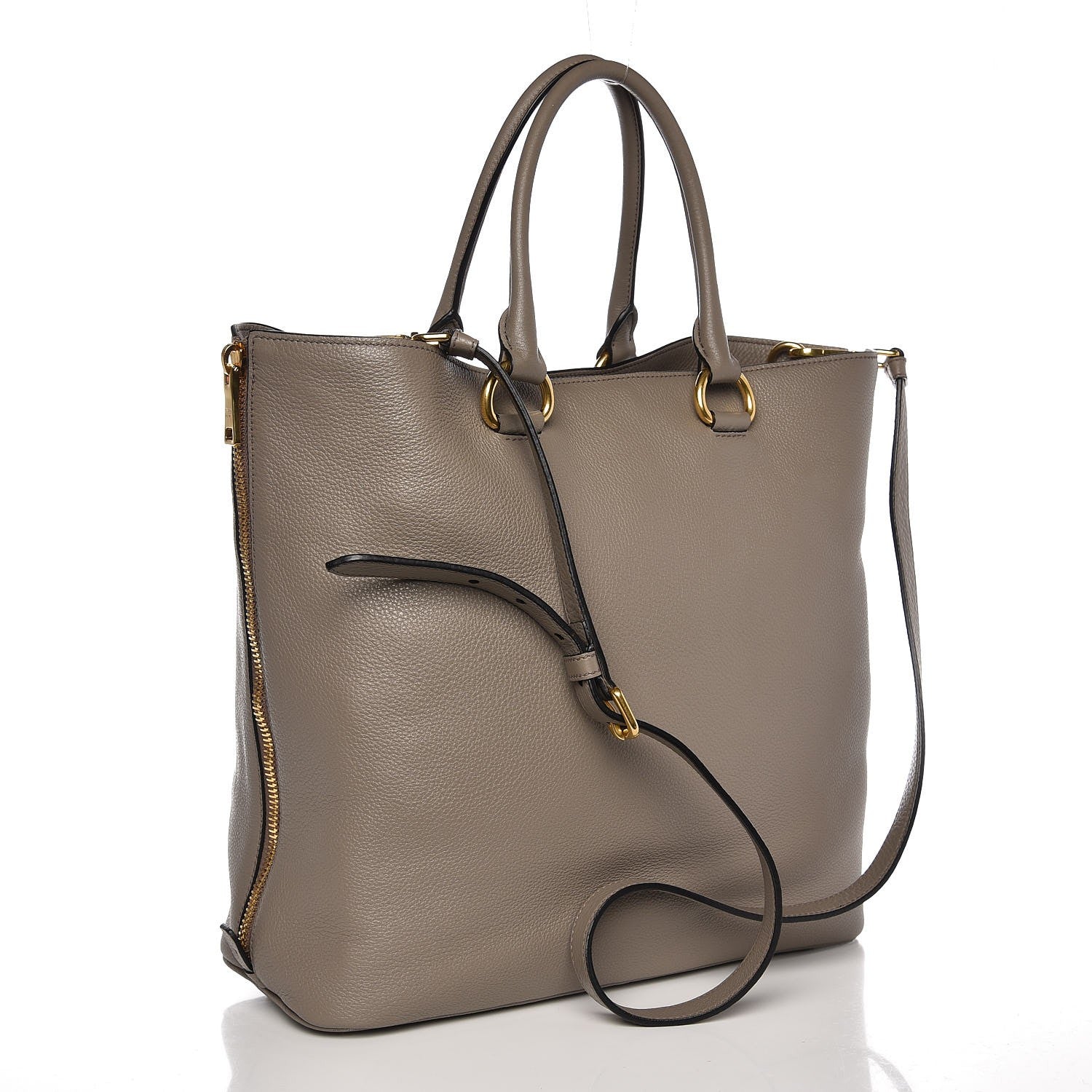 Prada Vitello Phenix Side Zip Tote Argilla 4 of 9