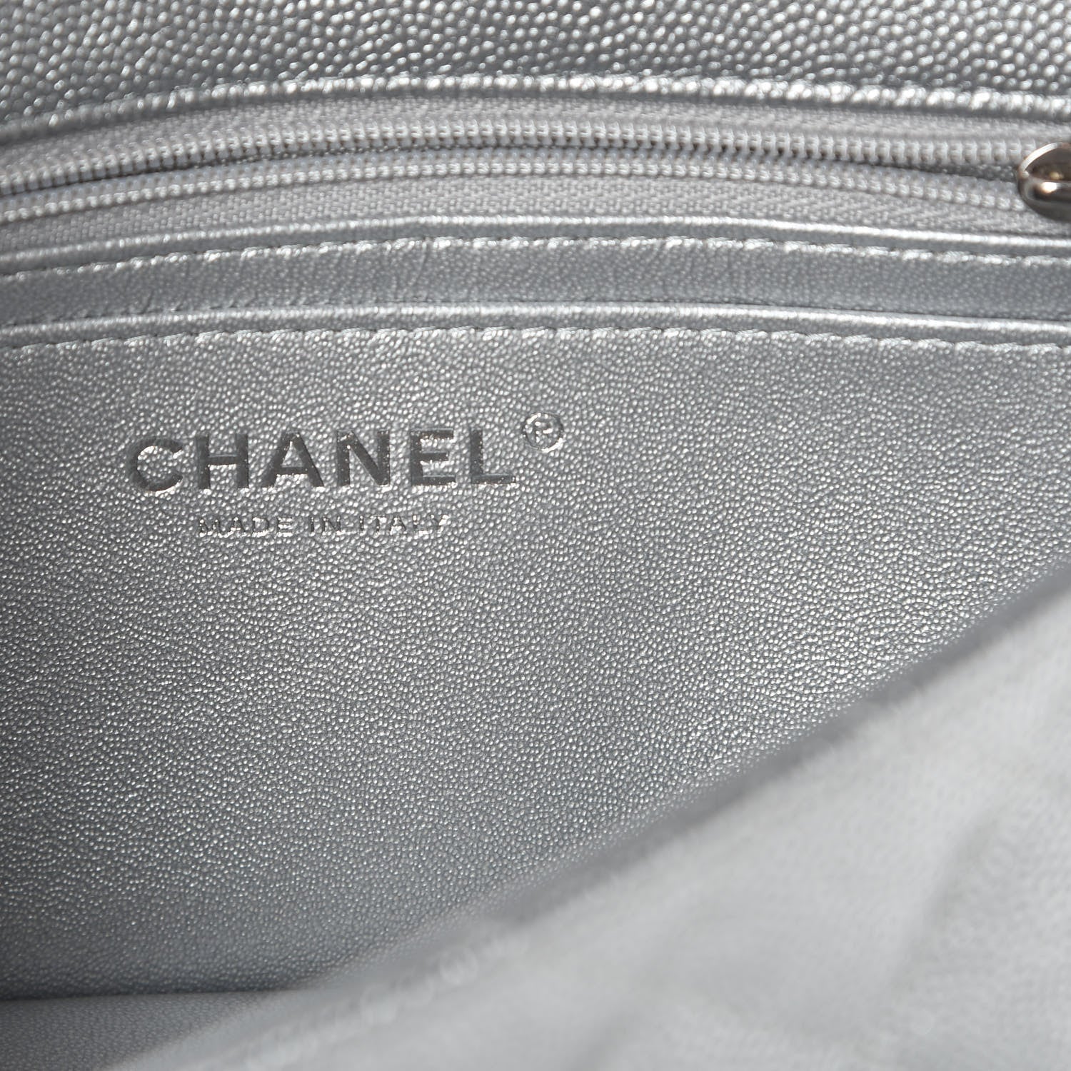 Chanel Metallic Caviar Quilted Mini Top Handle Rectangular Flap Silver 6 of 10