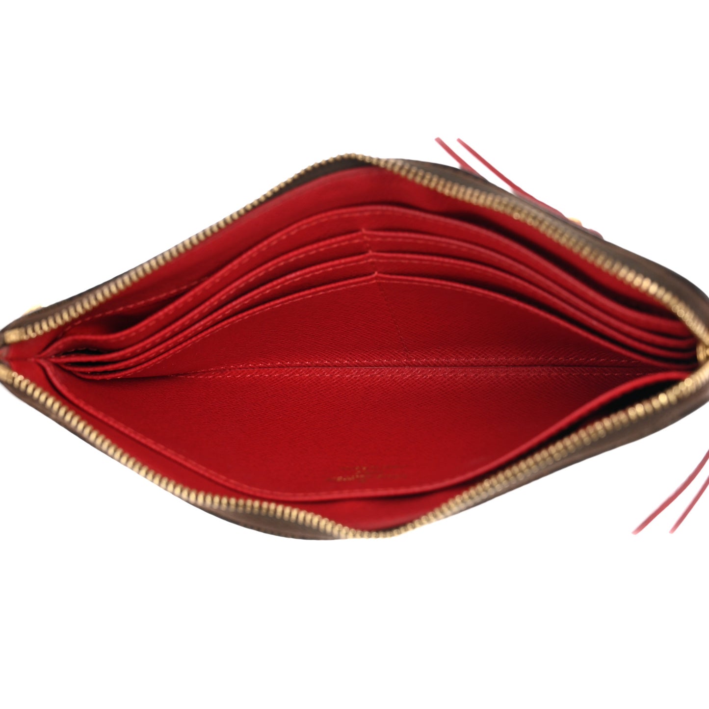 Damier Ebene Complice Trunks and Bags Wallet Red