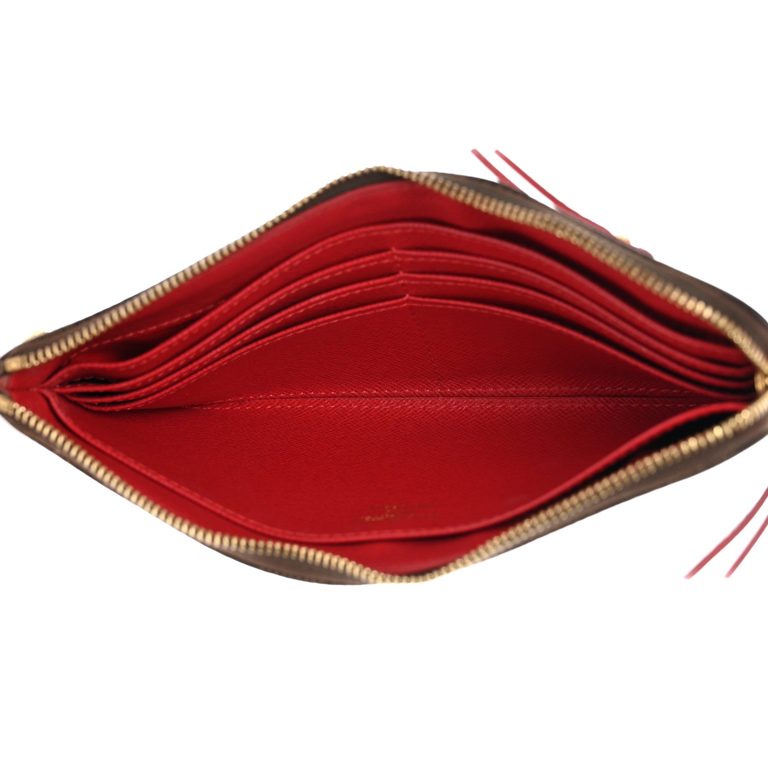 Louis Vuitton Damier Ebene Complice Trunks and Bags Wallet Red 5 of 9