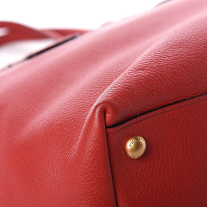 Prada Vitello Daino Tote Rosso 9 of 12