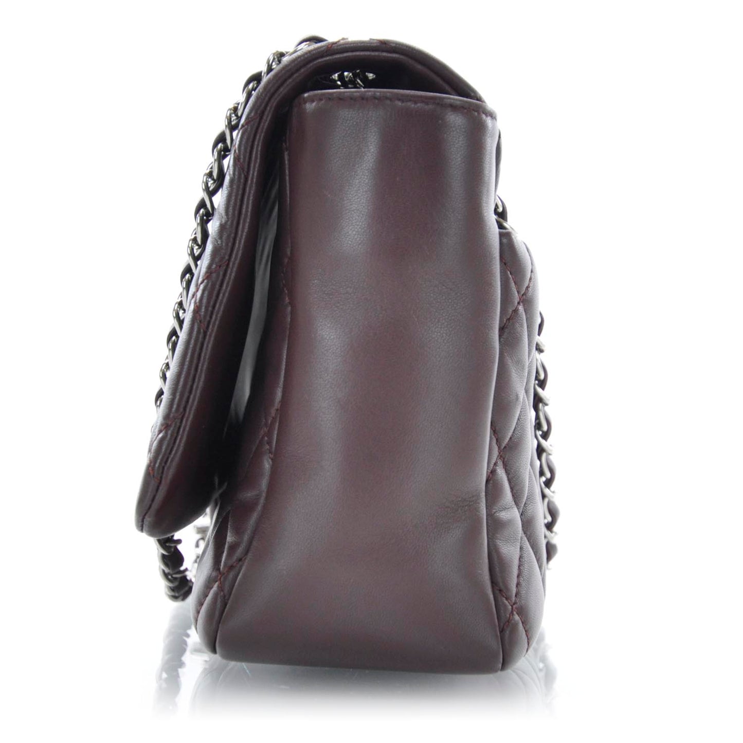 Lambskin Jumbo Coco Rain Flap Bordeaux