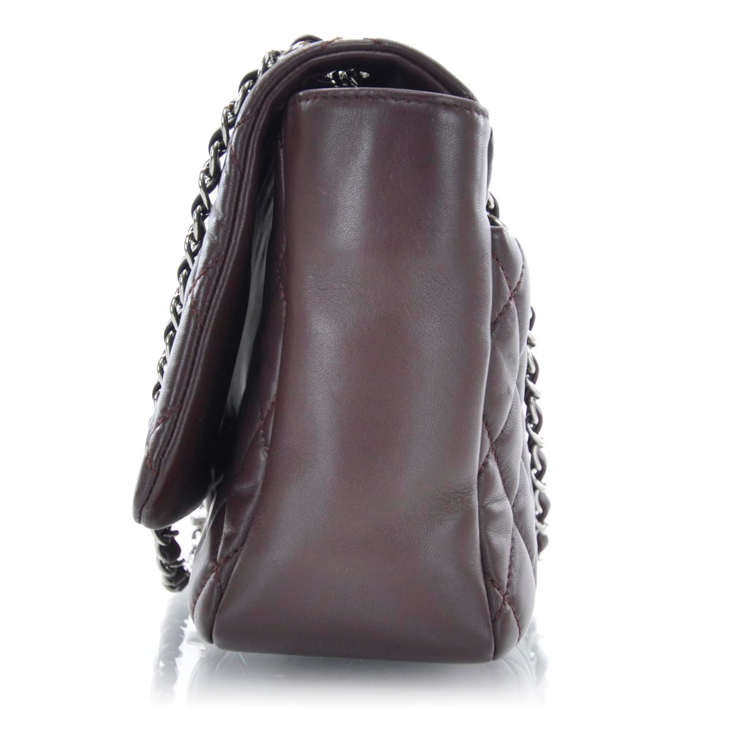 Chanel Lambskin Jumbo Coco Rain Flap Bordeaux 4 of 14
