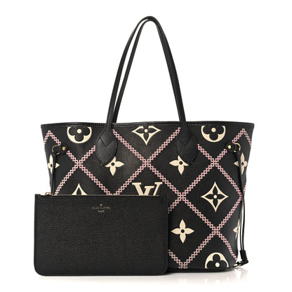 Louis Vuitton Empreinte Monogram Giant Broderies Neverfull MM Black 1 of 11