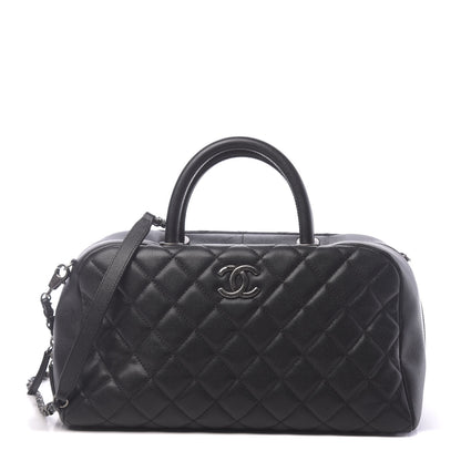 Chanel Caviar Quilted Large Coco Handle Bowling Bag Black 1 of 11